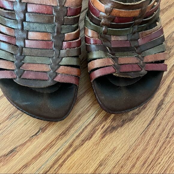 Earth Spirit Birch Leather Boho Colorful Sandals Size 9.5 - Picture 10 of 10